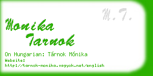 monika tarnok business card